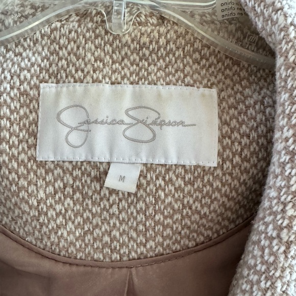 Jessica Simpson Belted Wrap Peacoat Textured Knit Size Medium - Picture 3 of 5